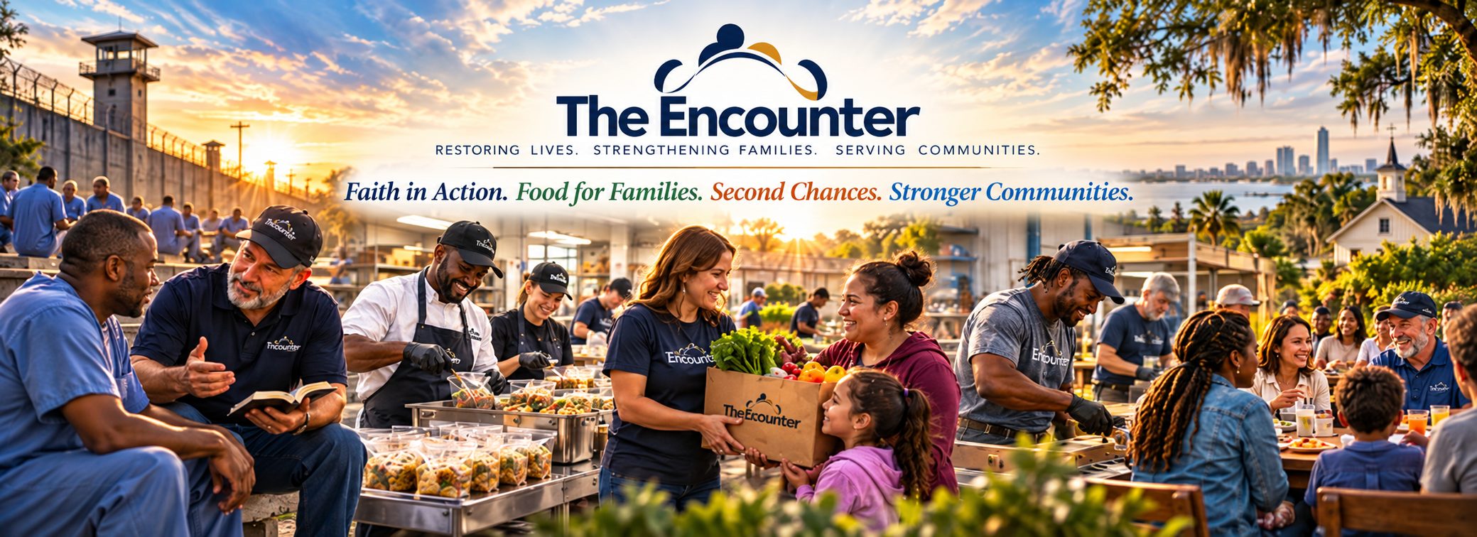 The Encounter: Faith in Action. Food for Families. Second Chances. Stronger Communities.